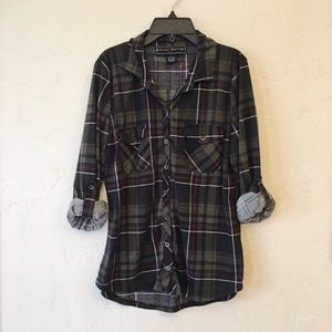 Plaid button down shirt